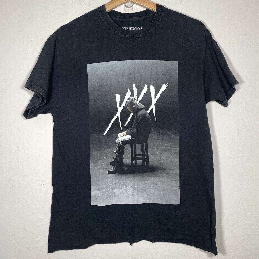 XXXTENTACION Bad Vibes Forever Black Cropped Graphic T Shirt Size Medium